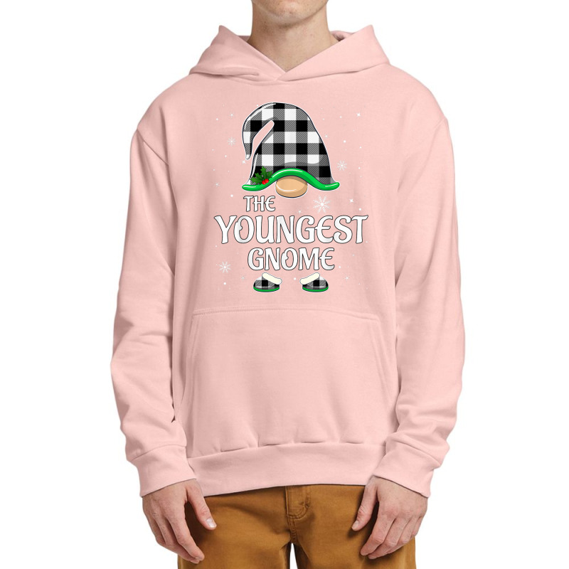 Youngest Gnome Buffalo Plaid Christmas Matching Family Group Urban Pullover Hoodie | Artistshot