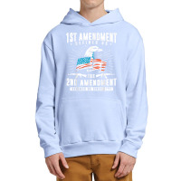 First Amendment Defines Us   The Second Defends Us T Shirt Urban Pullover Hoodie | Artistshot