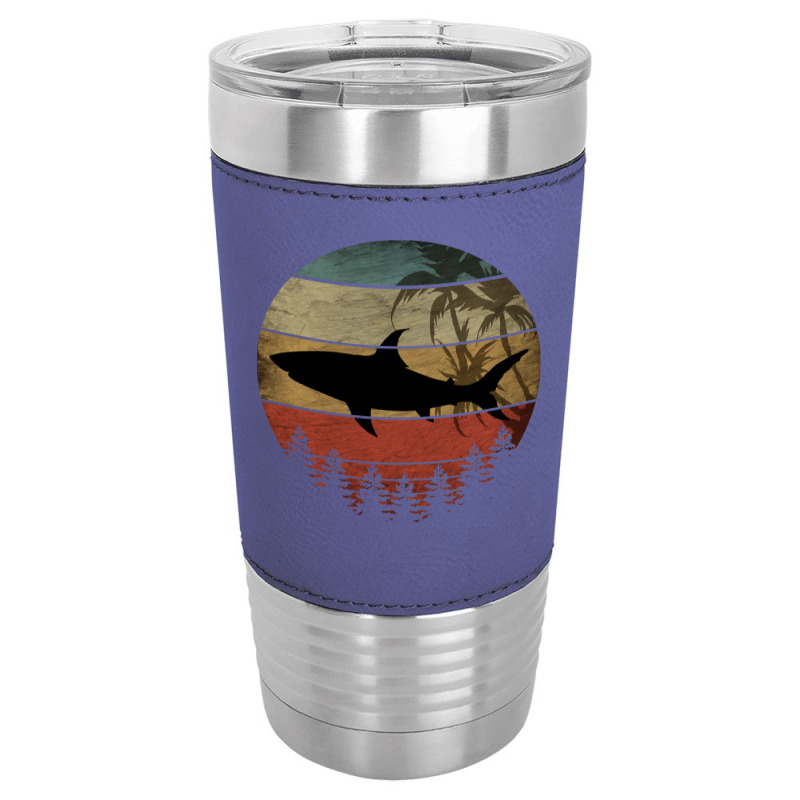 Shark T  Shirt V I N T A G E S H A R K T  Shirt Leatherette Tumbler | Artistshot