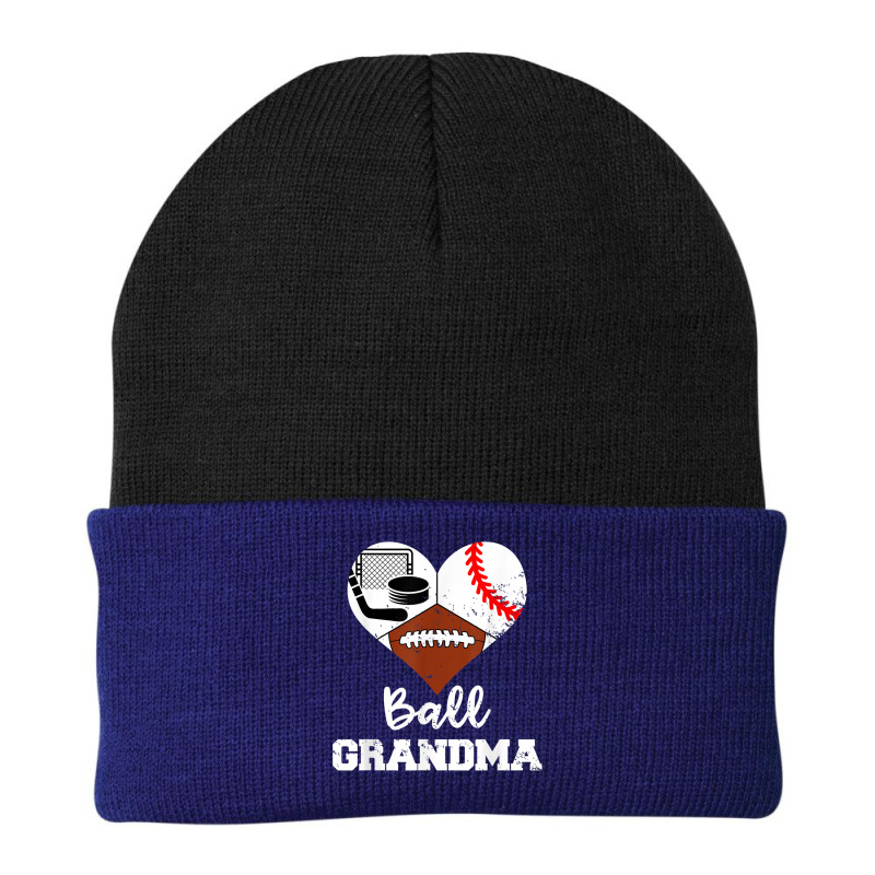 Ball Grandma Heart Funny Football Baseball Hockey Grandma T Shirt Beanie by Great Tshirt | Artistshot