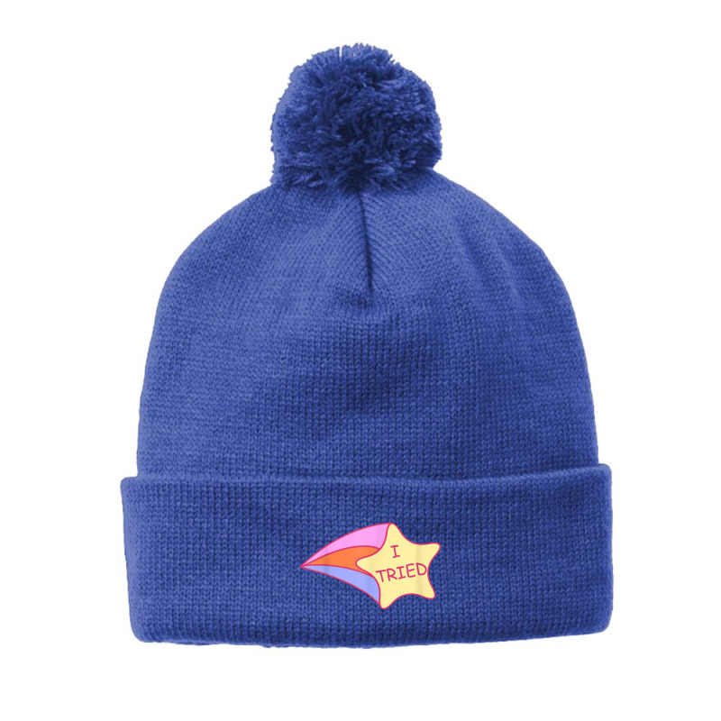 I Tried Shooting Star 2nd Place Pom Pom Beanie | Artistshot