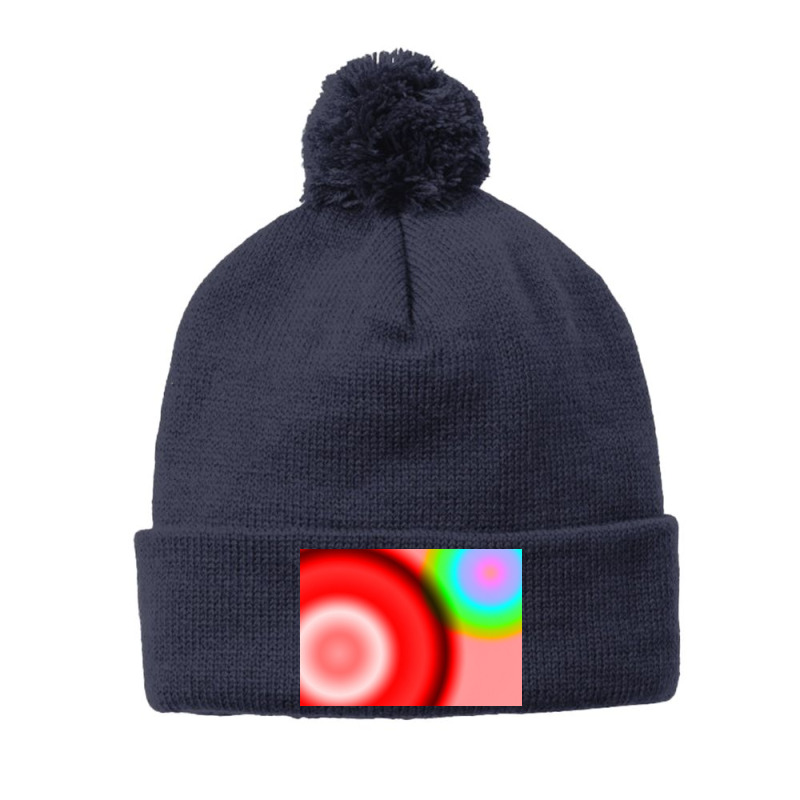 Multicolor Gradient Background For Cover Template, Blurred, Etc Pom Pom Beanie | Artistshot