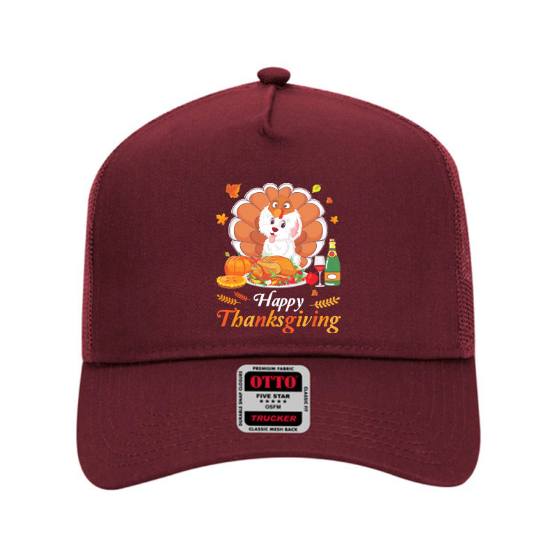 Havanese Dog Thanksgiving Christmas Day T  Shirt Havanese Turkey Costu Mesh Back Trucker Hat | Artistshot