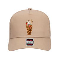 Eggette Bubble Waffle Strawberry Cream T  Shirt Egg Bubble Waffle Vani Mesh Back Trucker Hat | Artistshot