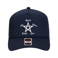 Elements Pentagram Womens Funny  Pagan Witchcraft Ladies Satan Mesh Back Trucker Hat | Artistshot