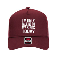 I'm Only Talking To My Birds Today Gift For A Pet Bird Lover T Shirt Mesh Back Trucker Hat | Artistshot