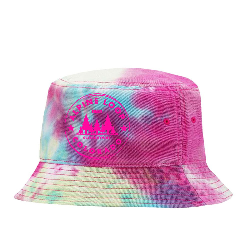 Alpine Loop Colorado Off Road 4x4 Retro Mile High Forest Raglan Tie Dyed Bucket Hat by nihisumba | Artistshot