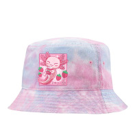 Womens Kawaii Axolotl Strawberry Milk Shake Carton Japanese Anime V Ne Tie Dyed Bucket Hat | Artistshot