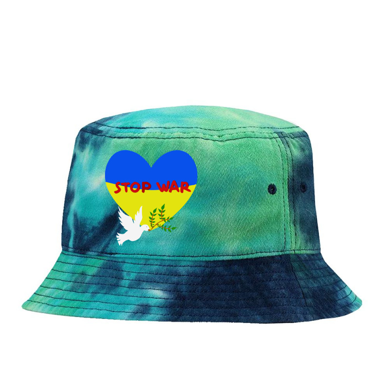 Blue And Yellow Flag Tie Dyed Bucket Hat | Artistshot