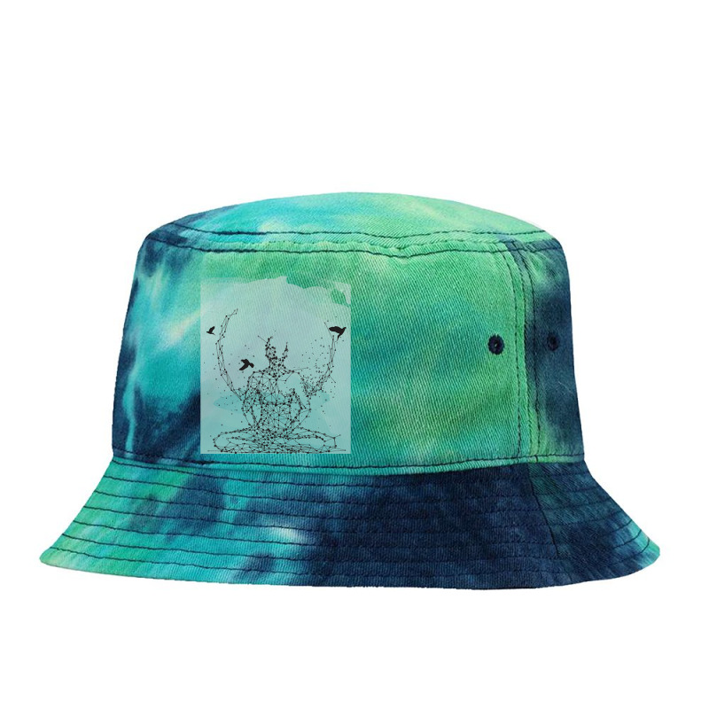 Meditation T  Shirt Modern Meditation Design T  Shirt Tie Dyed Bucket Hat by robb98104 | Artistshot