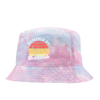 Meditation T  Shirt Powered By Meditation Meditation Spiritual Buddhis Tie Dyed Bucket Hat | Artistshot