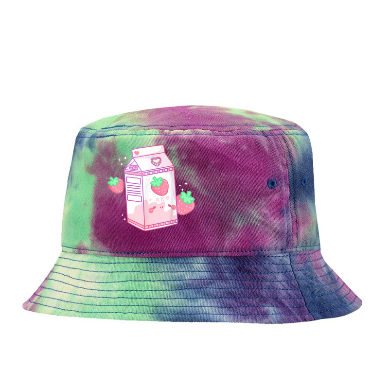 Strawberry Milk Shake Kawaii T Shirt Tie Dyed Bucket Hat by darelychilcoat1989 | Artistshot