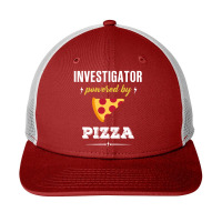 Investigator Powered By Pizza Funny Gift Snapback Trucker Cap | Artistshot