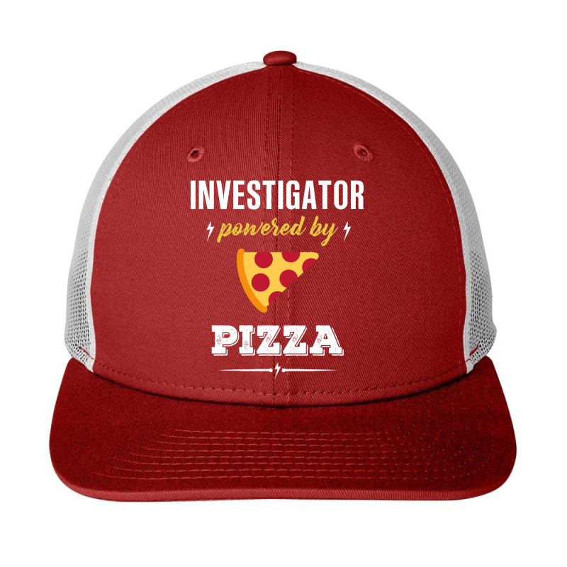 Investigator Powered By Pizza Funny Gift Snapback Trucker Cap by kertanegarans | Artistshot