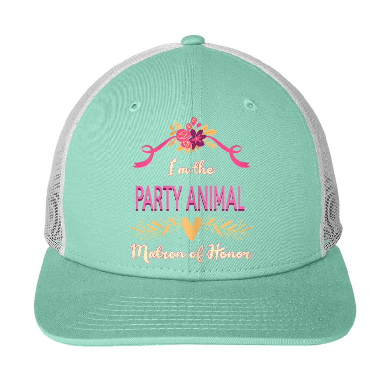 Womens Cute Matron Of Honor Animal Matching Bachelorette T Shirt Snapback Trucker Cap by moneyydopoienlc | Artistshot