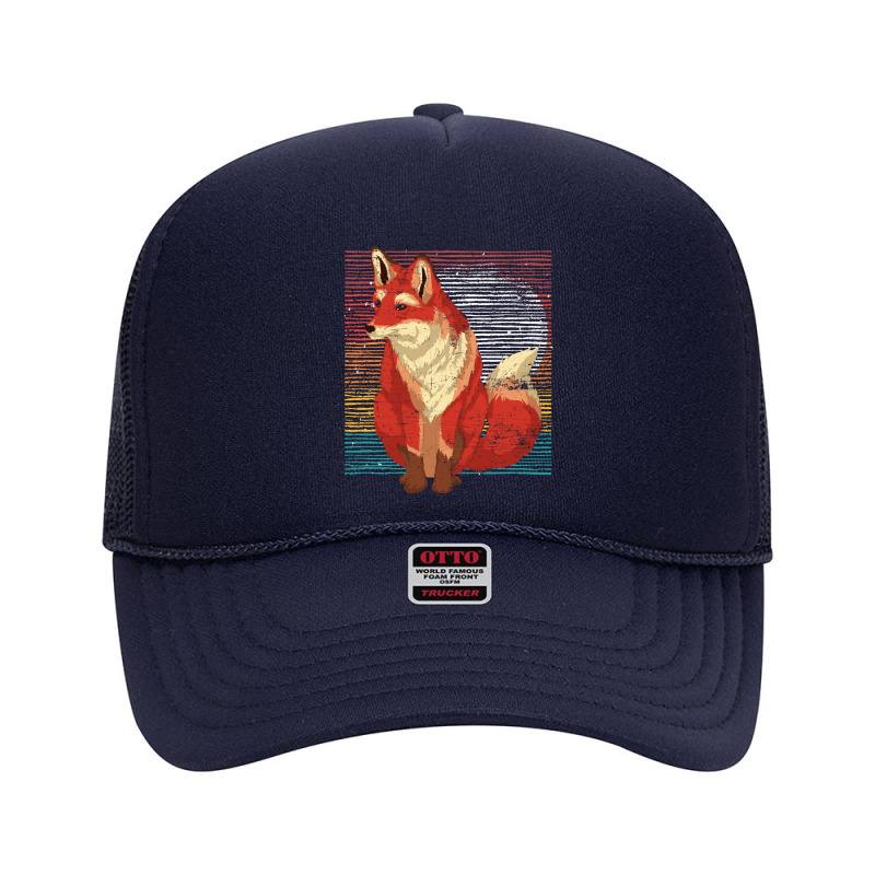 Fox T  Shirt Retro Fox Lover Nature Wildlife Forest Animal Fox T  Shir Foam Trucker Hat by unwieldystatement | Artistshot