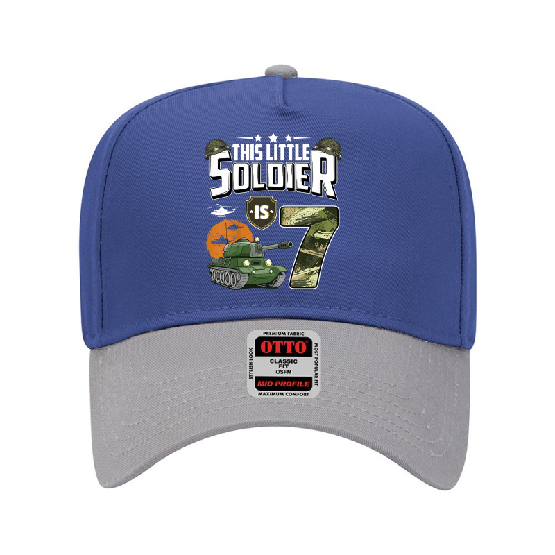 Kids 7 Year Old Soldier 7th Birthday Military Themed Camo Boys Adjustable Baseball Cap | Artistshot