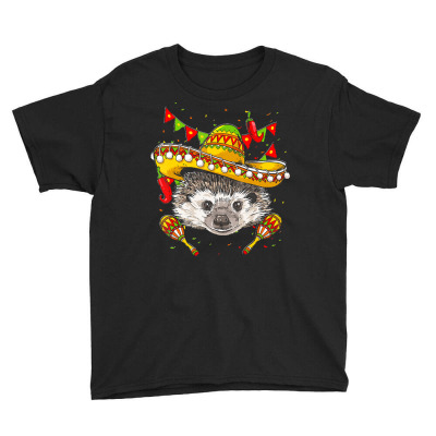 Farmer T  Shirt Cinco De Mayo Hedgehog Mexican Lover Sombrero Hedgehog Youth Tee Designed By Bellbottomsknow