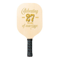 Celebrating 27 Years Of Marriage 27th Wedding Anniversary T Shirt Pickleball Paddle | Artistshot