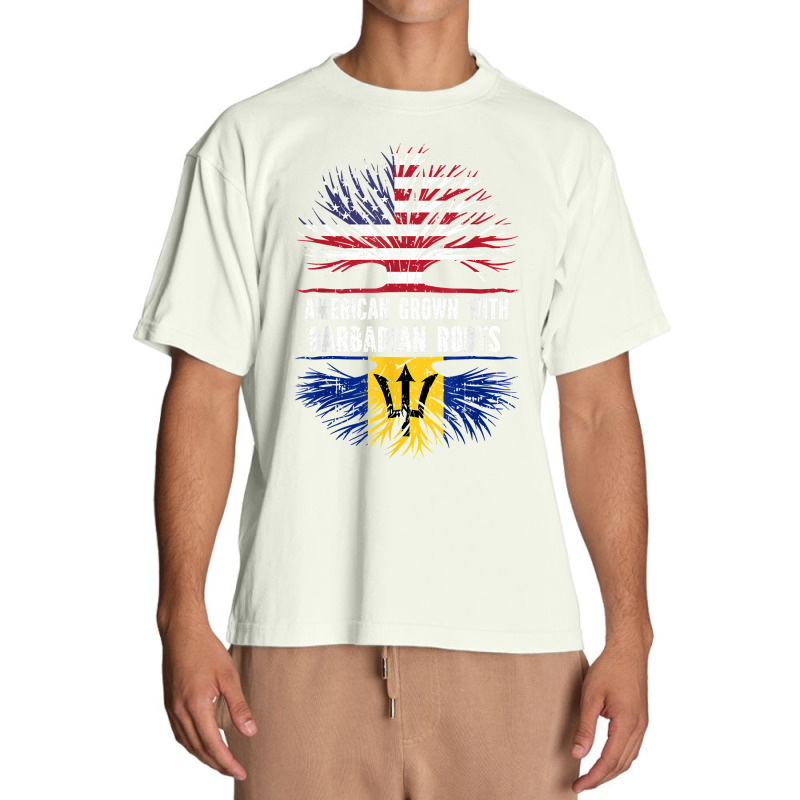 American Grown With Barbadian Roots Usa Flag Barbados Urban Heavy T-shirt by pennyWelborn | Artistshot