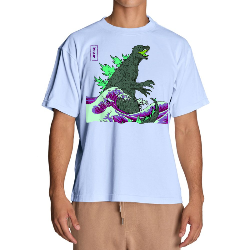 Teamgodzilla The Great Monster Off Kanagawa Green Wave T Shirt Urban Heavy T-shirt | Artistshot