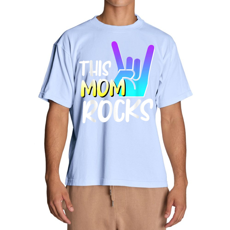 This Mom Rocks Mom Mother Day Rock Music Show Of Hands Urban Heavy T-shirt by MICHAELFRANCISSMITH | Artistshot