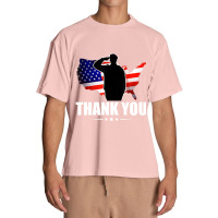 Patriotic American Flag Thank You For Your Service Veteran Urban Heavy T-shirt | Artistshot