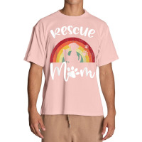 Rescue Mom Dog And Cat Rainbow Vintage V Neck Urban Heavy T-shirt | Artistshot