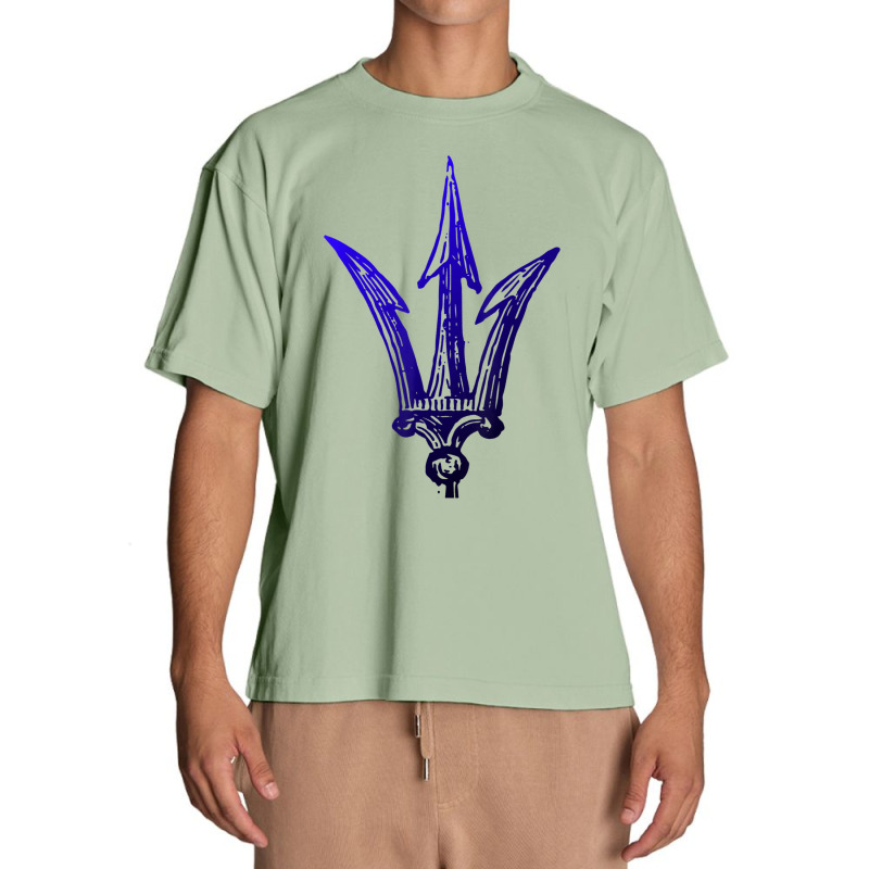 Blue Poseidon Symbol Trident T Shirt Ancient Greece Power T Shirt Urban Heavy T-shirt | Artistshot