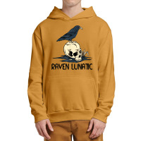 Raven Lunatic Fun Bird Skull Goth Gothic Halloween Costume Urban Pullover Hoodie | Artistshot