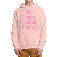 Aim Shoot Swear Repeat Funny Archery Life Joke Urban Pullover Hoodie | Artistshot