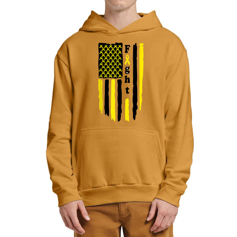 Fight Cancer Flag Childhood Awareness America Flag Urban Pullover Hoodie | Artistshot