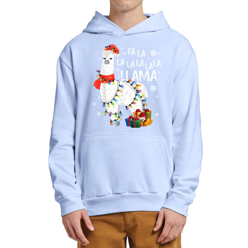 Fa La La Llama Funny Christmas Christmas Lllama Lover Urban Pullover Hoodie | Artistshot