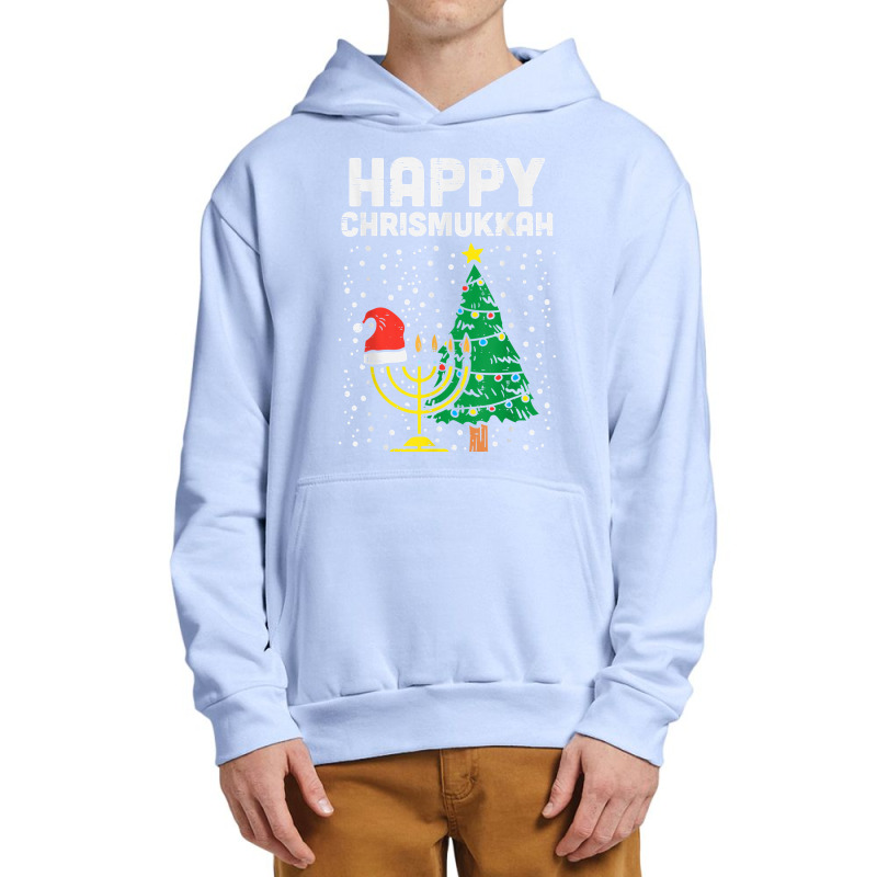 Happy Christmukkah Jewish Christmas Hanukkah Chanukah Gift Urban Pullover Hoodie | Artistshot