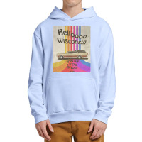 Hello Wisconsin Urban Pullover Hoodie | Artistshot