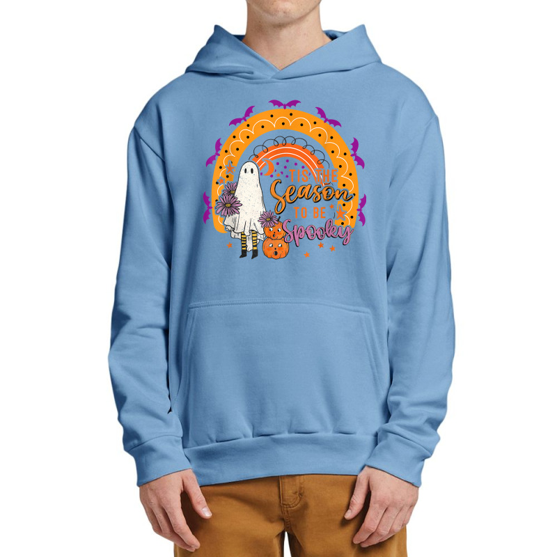 Tis The Season To Be Spooky Rainbow Ghouls Pumpkin Halloween Urban Pullover Hoodie by Prestige | Artistshot