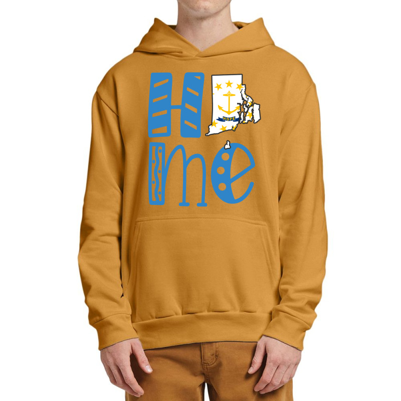 Home Rhode Island In Art Block Letters Urban Pullover Hoodie by cm-arts | Artistshot