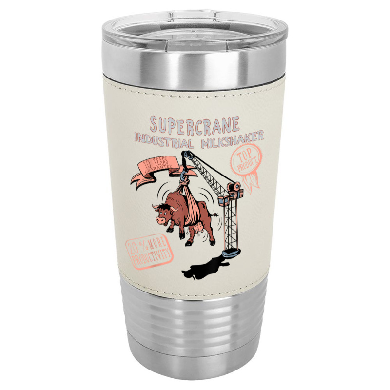 Cow Industrial Milkshake Machine T Shirt Leatherette Tumbler | Artistshot