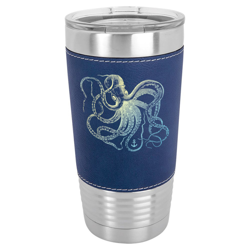 Octopus Cool Vintage Marine Biologist Ocean Sea Life 3 Leatherette Tumbler | Artistshot