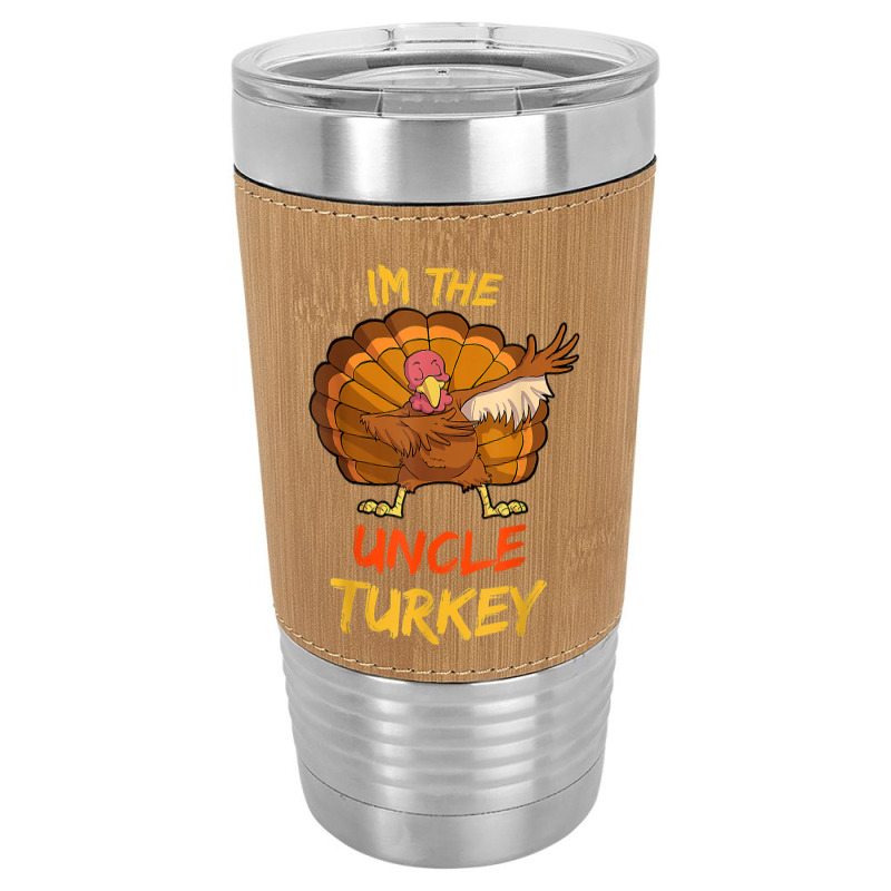 Uncle Turkey Matching Family Group Thanksgiving Party Pajama Leatherette Tumbler | Artistshot