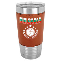 Bulgaria Basketball Fans Jersey Bulgarian Flag Sport Lovers T Shirt Leatherette Tumbler | Artistshot