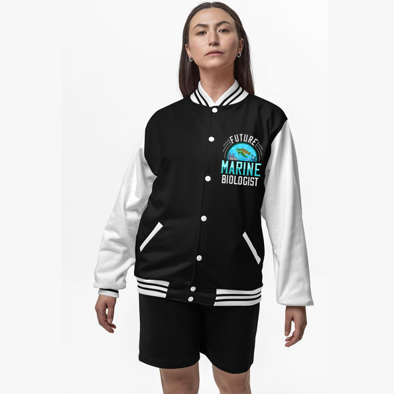 Future Marine Biologist Gift Biology Ocean Life T Shirt Bomber Jacket | Artistshot