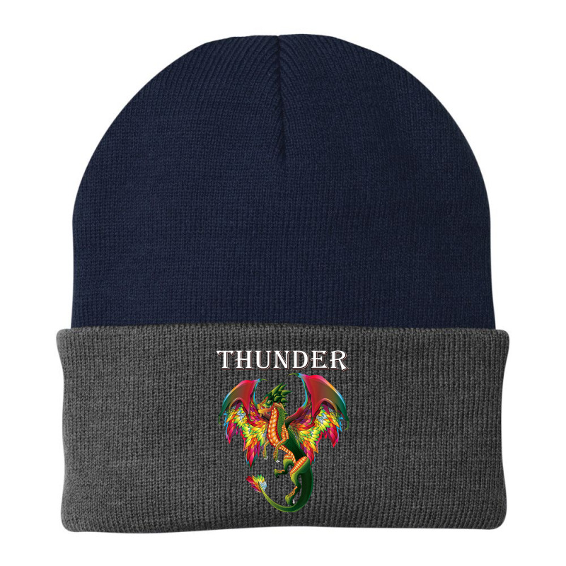 Imagine You Are A Thunder Dragon Breathing Fire With Wings Retro Vinta Beanie by HailieDesign | Artistshot