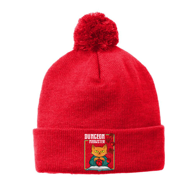 Dnd Dungeon Meowster Rpg Tabletop Gaming Dm Role Player Pom Pom Beanie by criticizematter | Artistshot