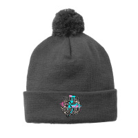 The Thunder Rolls And The Lightnin' Strikes Leopard T Shirt Pom Pom Beanie | Artistshot