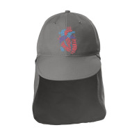 Cardiac Nurse Shirt Anatomical Heart Cardiology Medical Gift T Shirt Sun Shade Cap | Artistshot