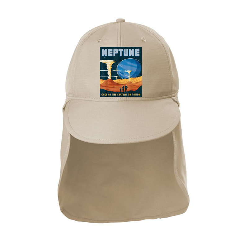 Retro Neptune Gaze At The Geysers On Triton Space Tourism T Shirt Sun Shade Cap by puawhla | Artistshot