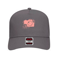 Photographer T  Shirt Pink Camera Silhouette T  Shirt Mesh Back Trucker Hat | Artistshot