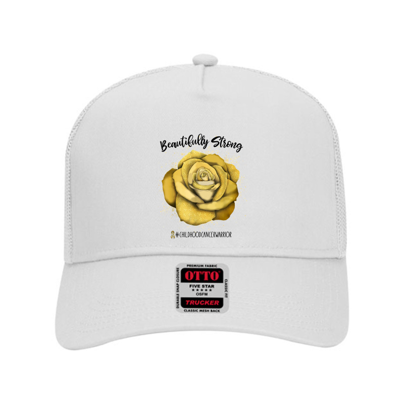 Beautifully Strong Childhood Cancer Warrior Rose T Shirt Mesh Back Trucker Hat | Artistshot