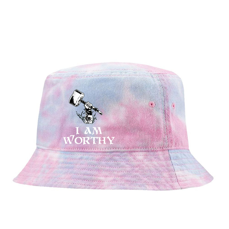 I Am Worthy Tie Dyed Bucket Hat | Artistshot